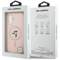 Калъф за iPhone 17 - Karl Lagerfeld - Силиконов пръстен MagSafe (KLHMP17SSCMKCRHP) - Розов
