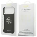 Калъф за iPhone 17 Pro Max - Guess - Hardcase 4G Grained Big and Classic Logo (GUHCP17XPG4SMCEK) - Черен