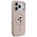 Калъф за iPhone 17 Pro - Karl Lagerfeld - Силиконов пръстен MagSafe (KLHMP17LSCMKCRHP) - Розов
