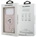 Калъф за iPhone 17 Pro - Karl Lagerfeld - Силиконов пръстен MagSafe (KLHMP17LSCMKCRHP) - Розов