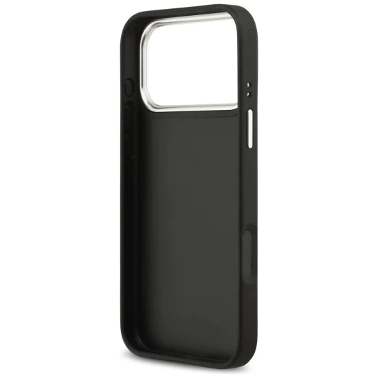 Калъф за iPhone 17 Pro - Guess - Hardcase 4G Grained Big and Classic Logo (GUHCP17LPG4SMCEK) - Черен