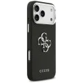 Калъф за iPhone 17 Pro - Guess - Hardcase 4G Grained Big and Classic Logo (GUHCP17LPG4SMCEK) - Черен