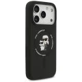 Калъф за iPhone 17 Pro - Karl Lagerfeld - Силиконов пръстен MagSafe (KLHMP17LSCMKCRHK) - Черен