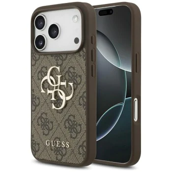 Калъф за iPhone 17 Pro Max - Guess - Hardcase 4G Big Logo (GUHCP17X4GMGBR) - Кафяв