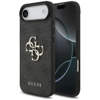 Калъф за iPhone 17 Air - Guess - Hardcase 4G Big Logo (GUHCP17M4GMGGR) - Черен
