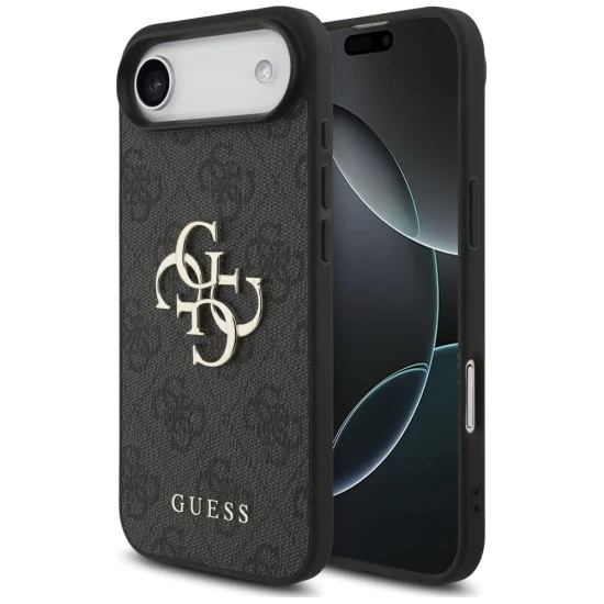 Калъф за iPhone 17 Air - Guess - Hardcase 4G Big Logo (GUHCP17M4GMGGR) - Черен