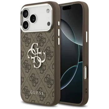 Калъф за iPhone 17 Pro Max - Guess - Hardcase Big 4G Logo Classic Logo (GUHCP17XP4G4SMCW) - Кафяв