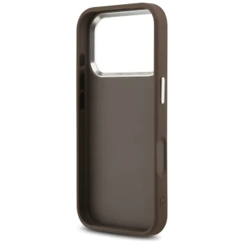 Калъф за iPhone 17 Pro - Guess - Hardcase Big 4G Logo Classic Logo (GUHCP17LP4G4SMCW) - Кафяв