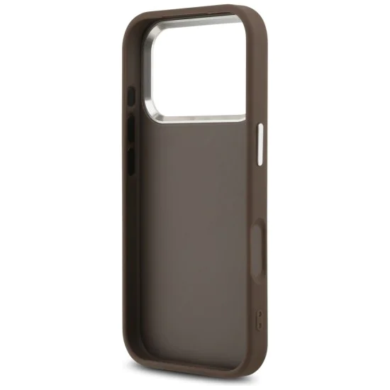 Калъф за iPhone 17 Pro - Guess - Hardcase Big 4G Logo Classic Logo (GUHCP17LP4G4SMCW) - Кафяв