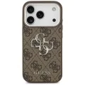 Калъф за iPhone 17 Pro - Guess - Hardcase Big 4G Logo Classic Logo (GUHCP17LP4G4SMCW) - Кафяв