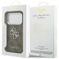 Калъф за iPhone 17 Pro - Guess - Hardcase Big 4G Logo Classic Logo (GUHCP17LP4G4SMCW) - Кафяв