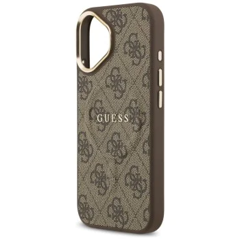 Калъф за iPhone 17 - Guess - Hardcase 4G Classic MagSafe (GUHMP17SP4MSEGCW) - Кафяв