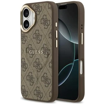 Калъф за iPhone 17 - Guess - Hardcase 4G Classic MagSafe (GUHMP17SP4MSEGCW) - Кафяв