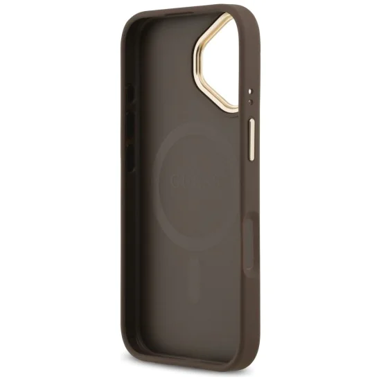 Калъф за iPhone 17 - Guess - Hardcase 4G Classic MagSafe (GUHMP17SP4MSEGCW) - Кафяв