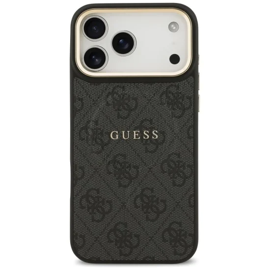 Калъф за iPhone 17 Pro - Guess - Hardcase 4G Classic MagSafe (GUHMP17LP4MSEGCK) - Черен