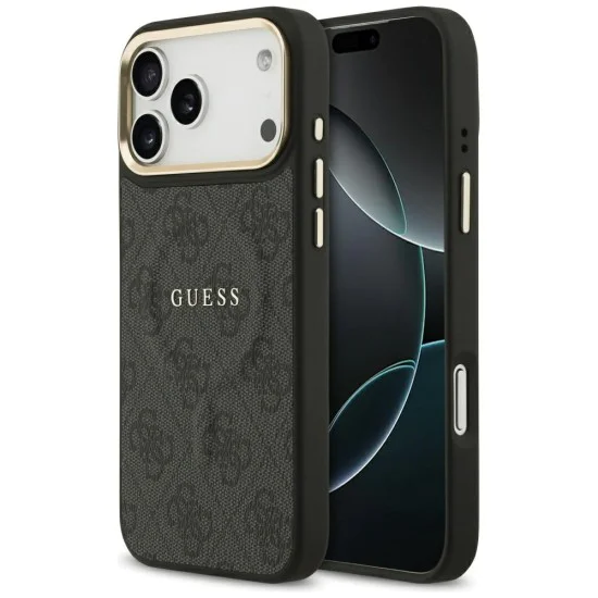 Калъф за iPhone 17 Pro Max - Guess - Hardcase 4G Classic MagSafe (GUHMP17XP4MSEGCK) - Черен