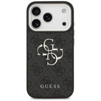 Калъф за iPhone 17 Pro - Guess - Hardcase Big 4G Logo Classic Logo (GUHCP17LP4G4SMCK) - Черен