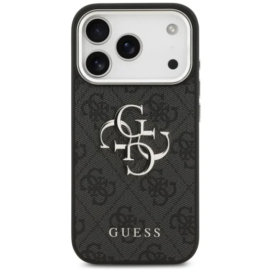 Калъф за iPhone 17 Pro - Guess - Hardcase Big 4G Logo Classic Logo (GUHCP17LP4G4SMCK) - Черен