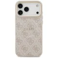 Калъф за iPhone 17 Pro - Guess - Hardcase 4G Classic MagSafe (GUHMP17LP4MSEGCP) - Розов