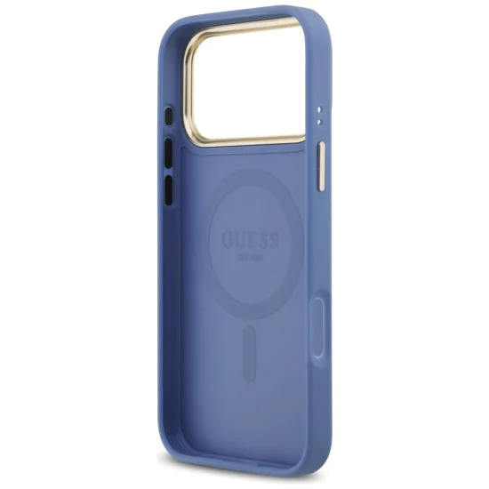 Калъф за iPhone 17 Pro Max - Guess - Hardcase 4G Classic MagSafe (GUHMP17XP4MSEGCB) - Син
