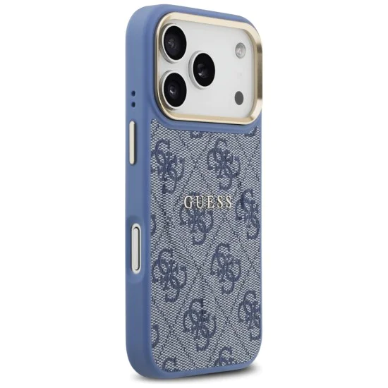Калъф за iPhone 17 Pro Max - Guess - Hardcase 4G Classic MagSafe (GUHMP17XP4MSEGCB) - Син
