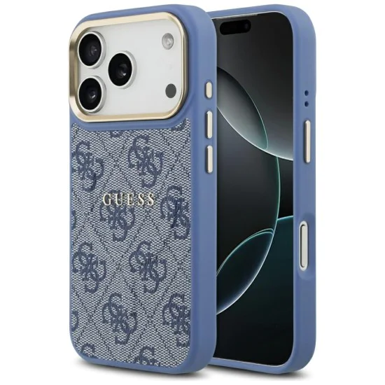Калъф за iPhone 17 Pro Max - Guess - Hardcase 4G Classic MagSafe (GUHMP17XP4MSEGCB) - Син