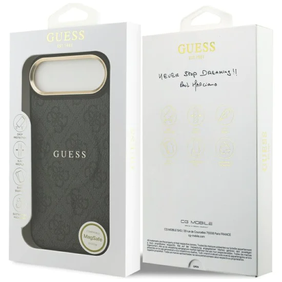Калъф за iPhone 17 Air - Guess - Hardcase 4G Classic MagSafe (GUHMP17MP4MSEGCK) - Черен
