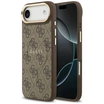 Калъф за iPhone 17 Air - Guess - Hardcase 4G Classic MagSafe (GUHMP17MP4MSEGCW) - Кафяв