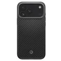 Калъф за iPhone 17 Pro Max - Spigen - Enzo Aramid T MagSafe - Сребрист / Черен