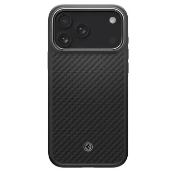Калъф за iPhone 17 Pro Max - Spigen - Enzo Aramid "T" MagSafe - Сребрист / Черен