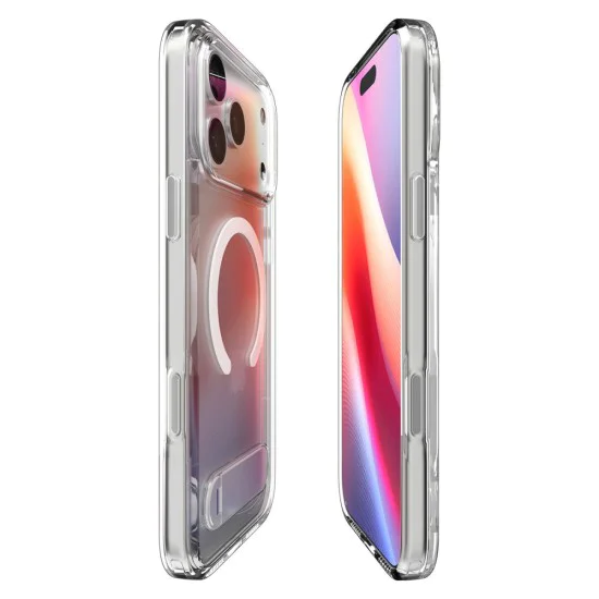 Калъф за iPhone 17 Pro - Spigen - Ultra Hybrid S MagSafe - Прозрачен Бял