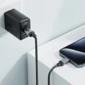 Acefast - Кабел за данни (C20-03) - USB-C към Type-C, 60W, 3A, Бързо зареждане, Устойчив на огъване, Найлонова оплетка, 1.2 м - Черен