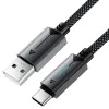 Acefast - Кабел за данни (C19-04) - USB към Type-C, бързо зареждане, 3A, устойчив на огъване, найлонова оплетка, 1.2 м - черен