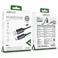 Acefast - Кабел за данни (C19-04) - USB към Type-C, бързо зареждане, 3A, устойчив на огъване, найлонова оплетка, 1.2 м - черен