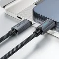 Acefast - Кабел за данни (C19-03) - Type-C към Type-C, бързо зареждане, 60W, 3A, устойчив на огъване, найлонова оплетка, 1.2 м - черен