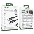Acefast - Кабел за данни (C19-03) - Type-C към Type-C, бързо зареждане, 60W, 3A, устойчив на огъване, найлонова оплетка, 1.2 м - черен