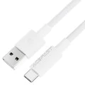 Acefast - Кабел за данни (C18-04) - USB към Type-C, бързо зареждане, 3A, устойчив на огъване, найлонова оплетка, 1.2 м - бял