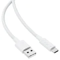 Acefast - Кабел за данни (C18-04) - USB към Type-C, бързо зареждане, 3A, устойчив на огъване, найлонова оплетка, 1.2 м - бял