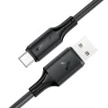 Acefast - Кабел за данни (C17-04) - USB към Type-C, бързо зареждане, 3A, устойчив на огъване, мек силикон, 1.2 м - черен