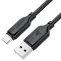 Acefast - Кабел за данни (C16-04) - Бързо зареждане, USB към Type-C, 3A, Устойчив на огъване, 1.2 м - Черен