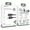 Acefast - Кабел за данни (C16-04) - Бързо зареждане, USB към Type-C, 3A, Устойчив на огъване, 1.2 м - Черен