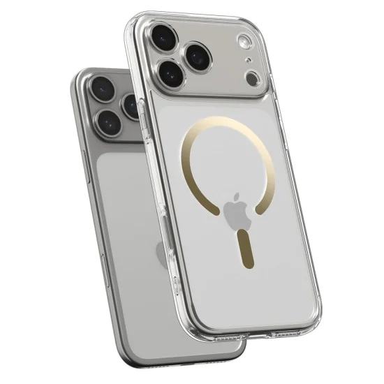 Калъф за iPhone 17 Pro - Spigen - Ultra Hybrid MagSafe - Прозрачен/Златен