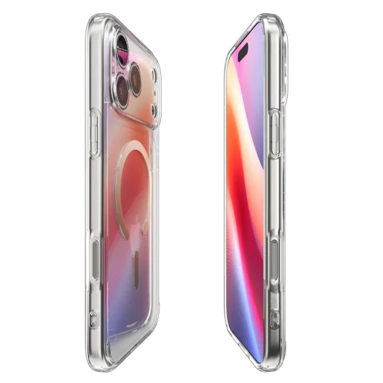 Калъф за iPhone 17 Pro Max - Spigen - Ultra Hybrid MagSafe - Прозрачен/Златен