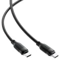 Acefast - Кабел за данни (C16-03) - Бързо зареждане, Type-C към Type-C, 60W, 3A, Устойчив на огъване, 1.2 м - Черен