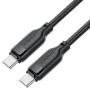 Acefast - Кабел за данни (C16-03) - Бързо зареждане, Type-C към Type-C, 60W, 3A, Устойчив на огъване, 1.2 м - Черен