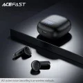 Acefast - Безжични слушалки (W2) - TWS, Bluetooth 5.4, 4 микрофона ENC, IPX4, 400mAh, LED дигитален дисплей, магнитен дизайн - Черни