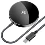 Acefast - Магнитно безжично зарядно (E24) - MagSafe, Бързо зареждане, Qi2, Type-C, 15W, 2.25A, Закалено стъкло, 1.2 м - Метално сиво