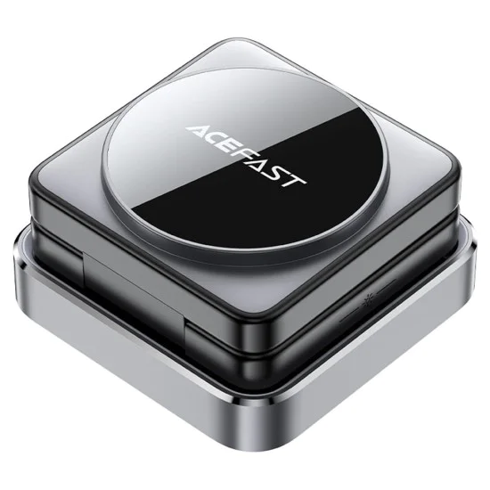Acefast - Зарядна станция 3 в 1 (E20) - MagSafe за телефон, слушалки, Apple Watch, 23W, 3A, Сгъваема - Метално сива