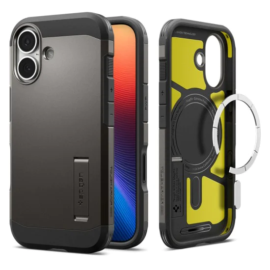 Калъф за iPhone 17 – с MagSafe – Spigen Tough Armor “T” – Гънметал