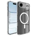 Калъф за iPhone 17 Air - Удароустойчив Прозрачен Силиконов MagSafe - Прозрачен